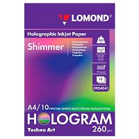 Фотобумага LOMOND голографическая (Shimmer), А4, 260г/м2, 10 листов