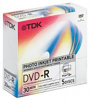 Mini DVD-R TDK Printable 30 мин (jewel, 5)