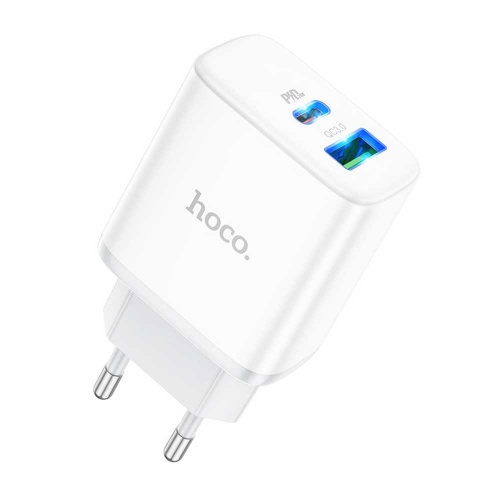 Зарядное устройство Hoco C105A PD20W + QC 3.0 + кабель Type-C White