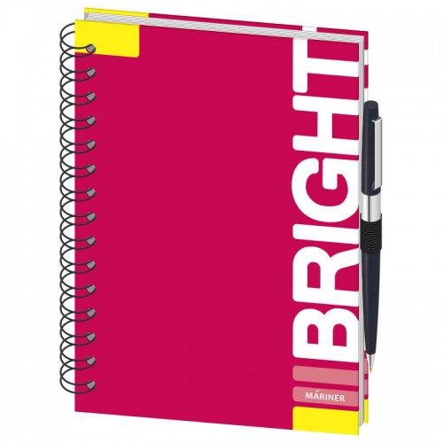 Бизнес-тетрадь "Bright. Бордо" A5, 120 л, клетка
