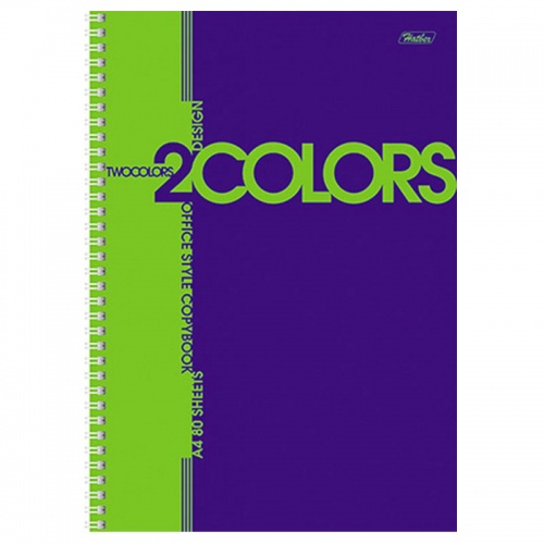 Тетрадь общая "2COLORS" A4, 80 л, клетка