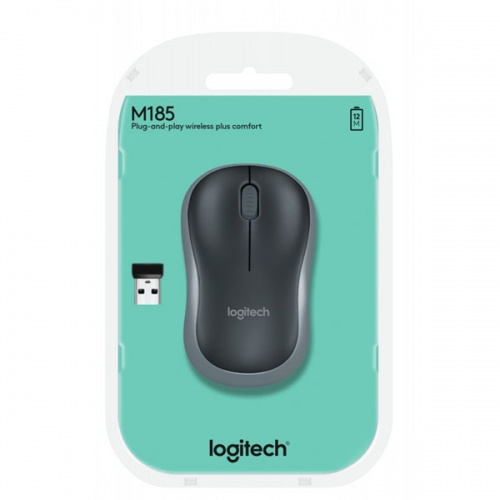 Мышь Logitech M185 Wireless Black-Grey фото 5