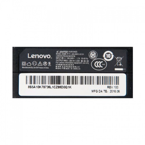 Блок питания для ноутбука Lenovo ADLX65CLGC2A (20V/3.25A/65W/4.0х1.7) фото 3