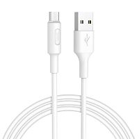 Кабель Hoco X25 USB AM-microBM White (1 м)