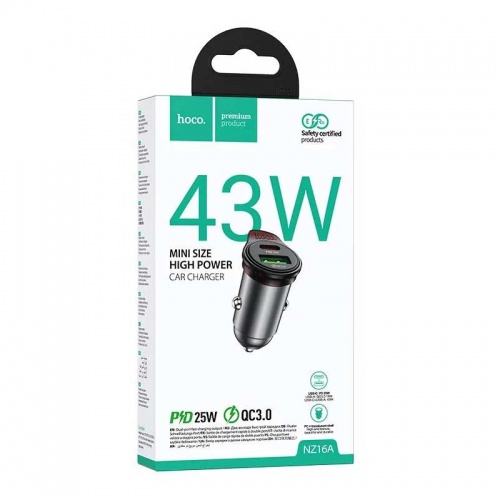 Зарядное устройство Hoco NZ16A PD25W + QC 3.0 Black фото 3 Зарядное устройство Hoco NZ16A PD25W + QC 3.0 Black фото 3