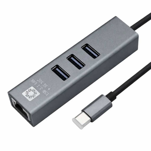 Сетевой адаптер + хаб 5bites USB Type-C 3.0