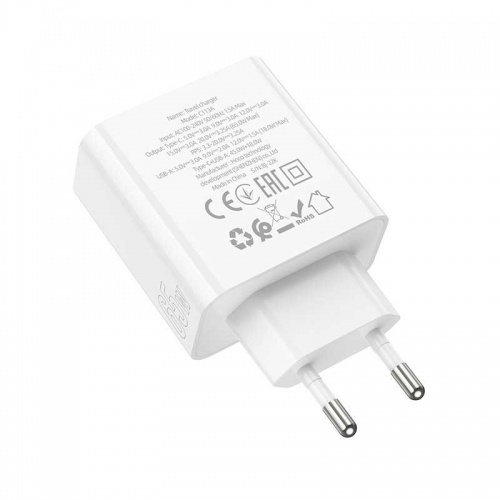 Зарядное устройство Hoco C113A PD65W + QC 3.0 + кабель Type-C White фото 4