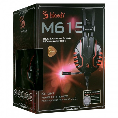 Гарнитура A4Tech Bloody M615 Black-Red фото 3