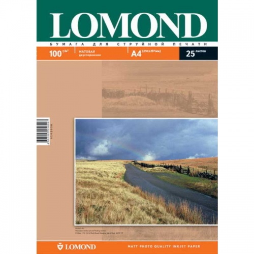 Фотобумага LOMOND матовая двусторонняя, А4, 100г/м2, 100 листов Фотобумага LOMOND матовая двусторонняя, А4, 100г/м2, 100 листов
