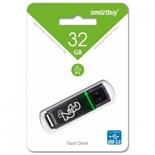Флешка SmartBuy Glossy 32Gb Dark Grey USB 3.0 фото 2
