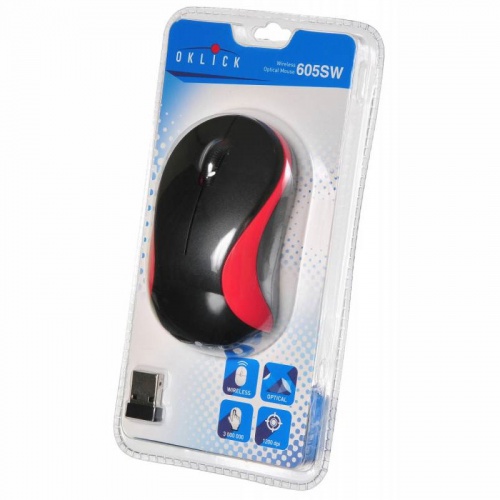 Мышь Oklick 605SW Wireless Black-Red фото 5