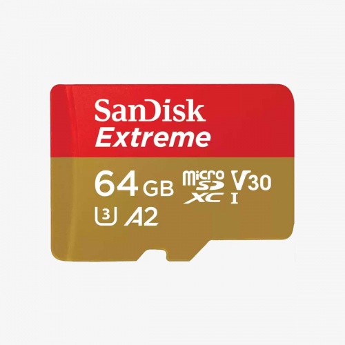Карта памяти microSDXC SanDisk Extreme 64Gb Class 10 UHS-I A2