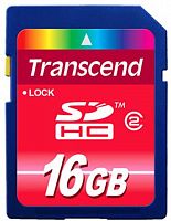 Карта памяти SDHC Transcend 16Gb Class 2