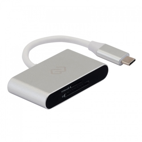 Картридер USB Type-C Digma CR-С2501-S Silver