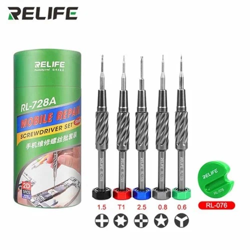 Набор отверток Relife RL-728A для ремонта смартфонов и планшетов, 5 шт. фото 2