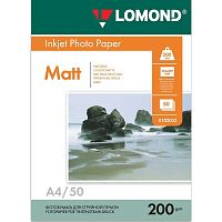 Фотобумага LOMOND матовая, А4, 200г/м2, 50 листов