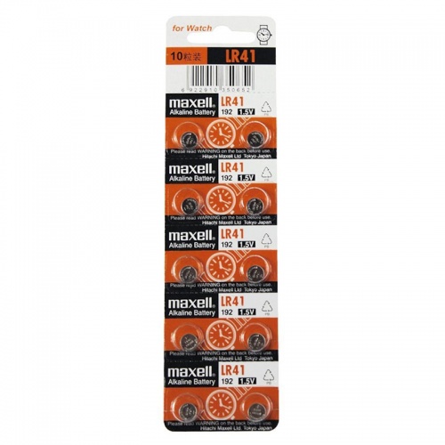 Батарейка Maxell AG3/LR41 (Al, 1.5V) (1 шт)