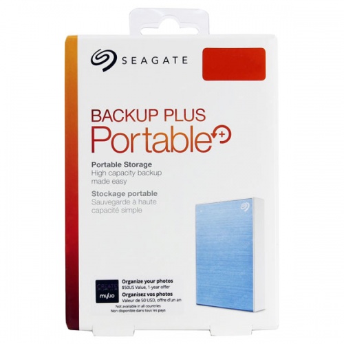 Внешний жесткий диск Seagate Backup Plus Slim 1Tb Light Blue фото 5
