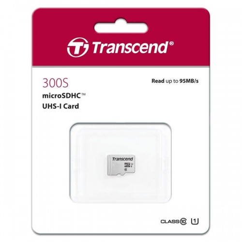 Карта памяти microSDHC Transcend 16Gb Class 10 UHS-I + adapter фото 2