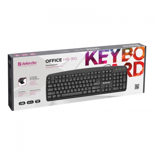 Клавиатура Defender Office HB-910 Black USB фото 2