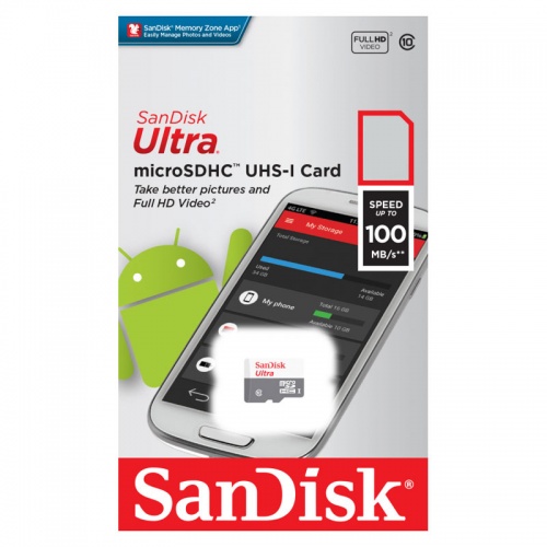 Карта памяти microSDHC SanDisk Ultra 32Gb Class 10 UHS-I U1 фото 2