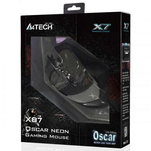 Мышь A4Tech X87 Oscar Neon Gaming Mouse USB фото 5