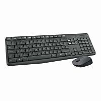 Комплект (клавиатура и мышь) Logitech Combo MK235 Wireless Black
