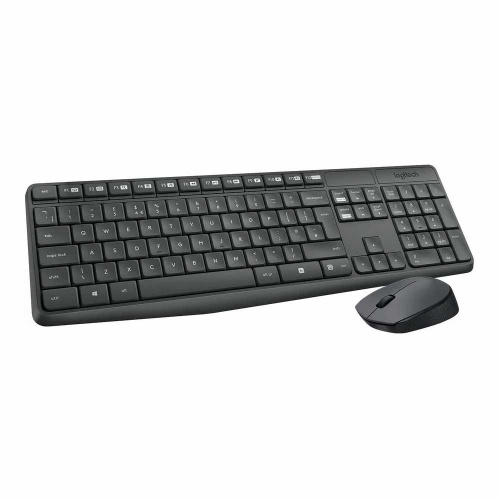 Комплект (клавиатура и мышь) Logitech Combo MK235 Wireless Black
