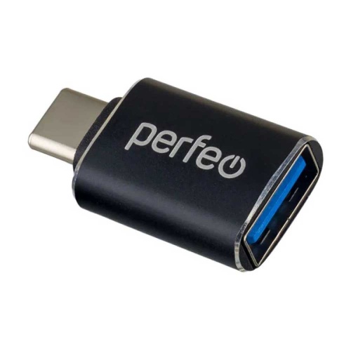 Адаптер Perfeo OTG USB 3.0 AF-Type-C Black