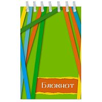 Блокнот "Цветные полоски" A7, 40 л, клетка