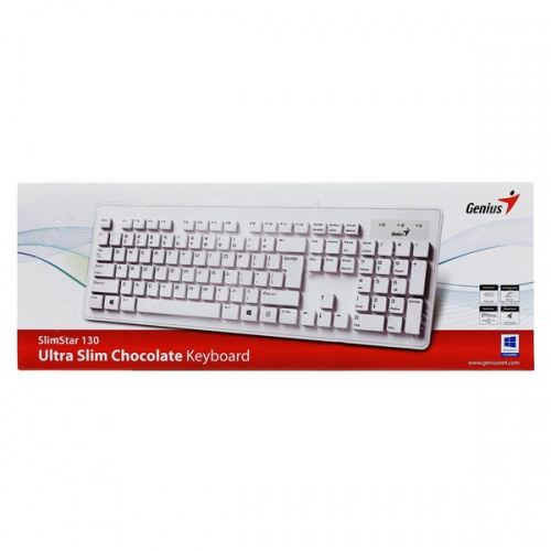 Клавиатура Genius SlimStar 130 White USB фото 2