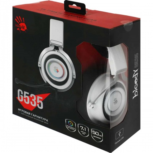 Гарнитура A4Tech Bloody G535 USB White фото 2 Гарнитура A4Tech Bloody G535 USB White фото 2