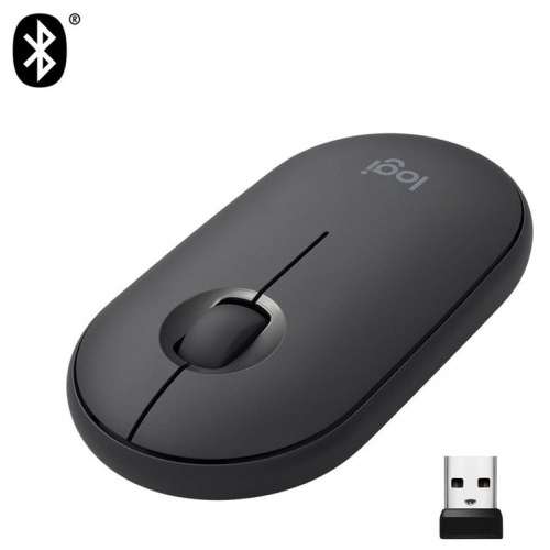 Мышь Logitech Pebble M350 Silent Graphite Multi-mode фото 2