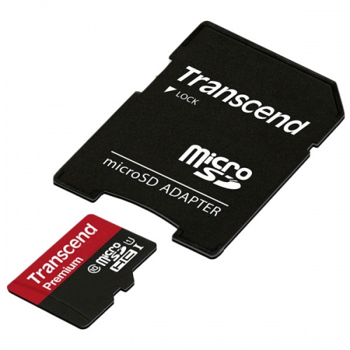 Карта памяти microSDHC Transcend 32Gb Class 10 UHS-I U1 Premium + adapter фото 2