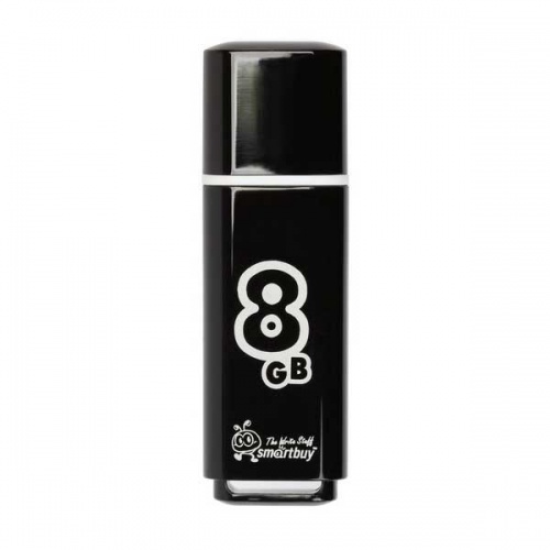 Флешка SmartBuy Glossy 8Gb Black