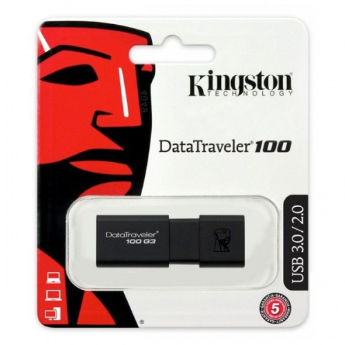 Флешка Kingston DataTraveler 100 G3 64Gb Black фото 5
