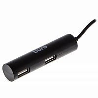 Разветвитель USB 2.0 Buro BU-HUB4-0.5R-U2.0 Black