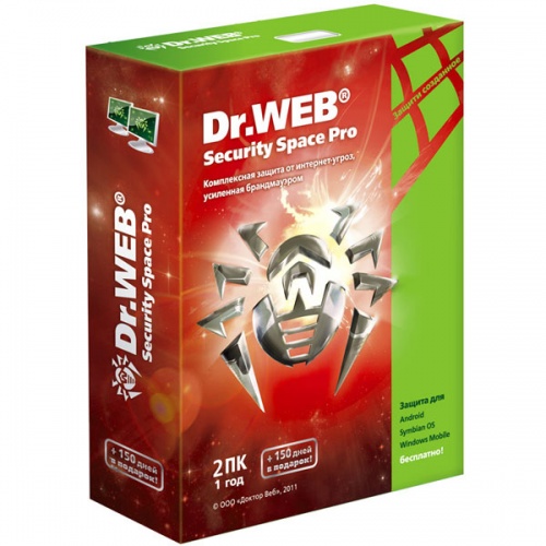 Dr.Web Security Space (2 ПК-1 год/1 ПК-2года)