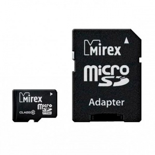 Карта памяти microSDHC Mirex 4Gb Class 10 + adapter фото 2