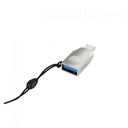 Адаптер Hoco OTG USB 2.0 AF-Type-C Pearl фото 2
