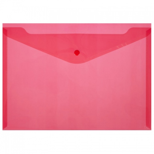 Папка-конверт на кнопке Attache А4, красный