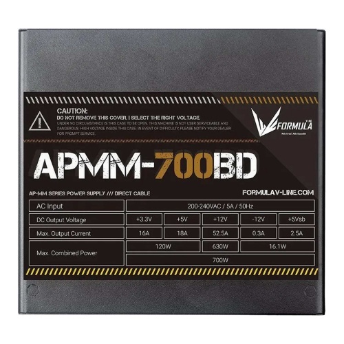 Блок питания Formula APMM-700BD 700W 80 Plus Bronze, RTL фото 2 Блок питания Formula APMM-700BD 700W 80 Plus Bronze, RTL фото 2