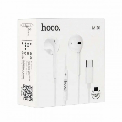 Гарнитура Hoco M101 Type-C White фото 3 Гарнитура Hoco M101 Type-C White фото 3