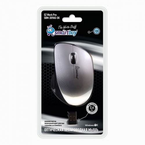 Мышь SmartBuy 309AG-SK Silver USB
