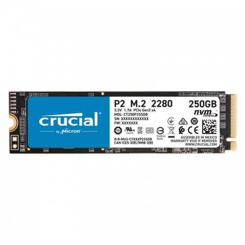 SSD накопитель M.2 PCI-E Crucial P2 NVMe 250Gb