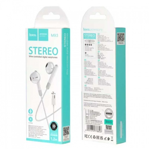 Гарнитура Hoco M93 Type-C White фото 2
