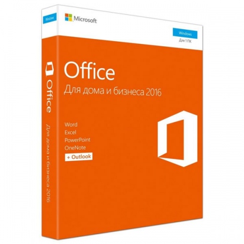 Microsoft Office для дома и бизнеса 2016 DVD, Box