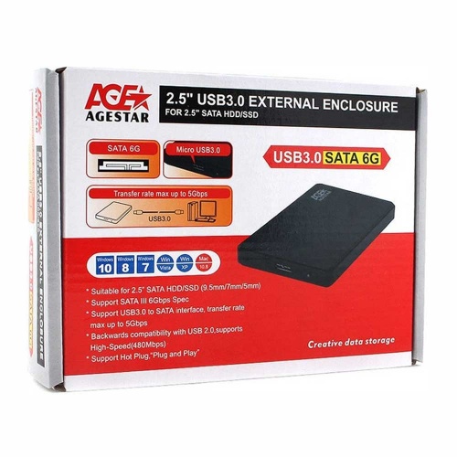 Внешний корпус для HDD 2.5" AgeStar 3UB2P2 Black фото 3