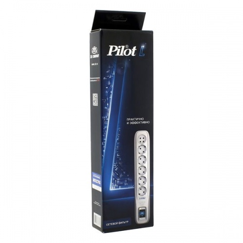 Сетевой фильтр ZIS Pilot S (3 м, 6 розеток, белый) фото 5