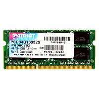 Модуль памяти So-DIMM Patriot PSD34G13332S DDR3 4GB 1333MHz